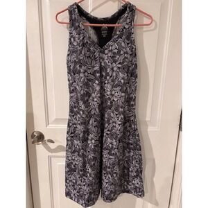 ZEROXPOSUR Women's Floral Print Racerback Sun Protection Dress M Pockets Beach